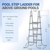 image:imageOutvita Metal Frame Above Ground Swimming Pool Entry 3 Step Exit Ladder for 42 High Wall Pools 300 Pound CapacityBlue amp WhiteGray