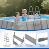 image:imageOutvita Metal Frame Above Ground Swimming Pool Entry 3 Step Exit Ladder for 42 High Wall Pools 300 Pound CapacityBlue amp WhiteGray