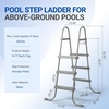 image:imageOutvita Metal Frame Above Ground Swimming Pool Entry 3 Step Exit Ladder for 42 High Wall Pools 300 Pound CapacityBlue amp WhiteGray