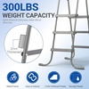 image:imageOutvita Metal Frame Above Ground Swimming Pool Entry 3 Step Exit Ladder for 42 High Wall Pools 300 Pound CapacityBlue amp WhiteGray