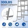 image:imageOutvita Metal Frame Above Ground Swimming Pool Entry 3 Step Exit Ladder for 42 High Wall Pools 300 Pound CapacityBlue amp WhiteGray