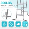 image:imageOutvita Metal Frame Above Ground Swimming Pool Entry 3 Step Exit Ladder for 42 High Wall Pools 300 Pound CapacityBlue amp WhiteGrayWhite