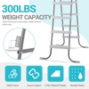 image:imageOutvita Metal Frame Above Ground Swimming Pool Entry 3 Step Exit Ladder for 42 High Wall Pools 300 Pound CapacityBlue amp WhiteGrayWhite