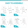 image:imageOutvita Metal Frame Above Ground Swimming Pool Entry 3 Step Exit Ladder for 42 High Wall Pools 300 Pound CapacityBlue amp WhiteGrayWhite
