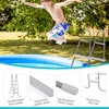 image:imageOutvita Metal Frame Above Ground Swimming Pool Entry 3 Step Exit Ladder for 42 High Wall Pools 300 Pound CapacityBlue amp WhiteGrayWhite