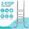 image:imageOutvita Metal Frame Above Ground Swimming Pool Entry 3 Step Exit Ladder for 42 High Wall Pools 300 Pound CapacityBlue amp WhiteGrayWhite
