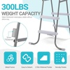 image:imageOutvita Metal Frame Above Ground Swimming Pool Entry 3 Step Exit Ladder for 42 High Wall Pools 300 Pound CapacityBlue amp WhiteGrayWhite