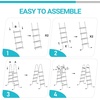 image:imageOutvita Metal Frame Above Ground Swimming Pool Entry 3 Step Exit Ladder for 42 High Wall Pools 300 Pound CapacityBlue amp WhiteGrayWhite