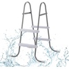 image:imageOutvita Metal Frame Above Ground Swimming Pool Entry 3 Step Exit Ladder for 42 High Wall Pools 300 Pound CapacityBlue amp WhiteGrayWhite