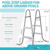 image:imageOutvita Metal Frame Above Ground Swimming Pool Entry 3 Step Exit Ladder for 42 High Wall Pools 300 Pound CapacityBlue amp WhiteGrayWhite