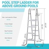 image:imageOutvita Metal Frame Above Ground Swimming Pool Entry 3 Step Exit Ladder for 42 High Wall Pools 300 Pound CapacityBlue amp WhiteGrayWhite