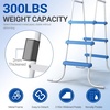 image:imageOutvita Metal Frame Above Ground Swimming Pool Entry 3 Step Exit Ladder for 42 High Wall Pools 300 Pound CapacityBlue amp WhiteWhiteBlue