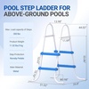 image:imageOutvita Metal Frame Above Ground Swimming Pool Entry 3 Step Exit Ladder for 42 High Wall Pools 300 Pound CapacityBlue amp WhiteWhiteBlue