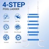 image:imageOutvita Metal Frame Above Ground Swimming Pool Entry 3 Step Exit Ladder for 42 High Wall Pools 300 Pound CapacityBlue amp WhiteWhiteBlue