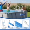 image:imageOutvita Metal Frame Above Ground Swimming Pool Entry 3 Step Exit Ladder for 42 High Wall Pools 300 Pound CapacityBlue amp WhiteWhiteBlue