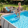 image:imageOutvita Metal Frame Above Ground Swimming Pool Entry 3 Step Exit Ladder for 42 High Wall Pools 300 Pound CapacityBlue amp WhiteWhiteBlue