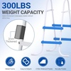 image:imageOutvita Metal Frame Above Ground Swimming Pool Entry 3 Step Exit Ladder for 42 High Wall Pools 300 Pound CapacityBlue amp WhiteWhiteBlue