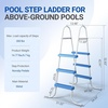 image:imageOutvita Metal Frame Above Ground Swimming Pool Entry 3 Step Exit Ladder for 42 High Wall Pools 300 Pound CapacityBlue amp WhiteWhiteBlue