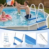 image:imageOutvita Metal Frame Above Ground Swimming Pool Entry 3 Step Exit Ladder for 42 High Wall Pools 300 Pound CapacityBlue amp WhiteWhiteBlue