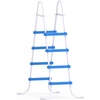 image:imageOutvita Metal Frame Above Ground Swimming Pool Entry 3 Step Exit Ladder for 42 High Wall Pools 300 Pound CapacityBlue amp WhiteWhiteBlue