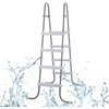 image:imageOutvita Metal Frame Above Ground Swimming Pool Entry 3 Step Exit Ladder for 42 High Wall Pools 300 Pound CapacityBlue amp WhiteGrayWhite