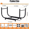 image:imageOutvita 8ft Outdoor Firewood Rack with Cover Heavy Duty Firewood Holder amp 600D Oxford Waterproof Cover IndoorOutdoor Log Storage Rack Metal Wood Pile Storage Organizer for Fireplace PatioBlack