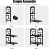 image:imageOutvita 8ft Outdoor Firewood Rack with Cover Heavy Duty Firewood Holder amp 600D Oxford Waterproof Cover IndoorOutdoor Log Storage Rack Metal Wood Pile Storage Organizer for Fireplace PatioBlack