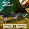 image:imageOutvita Folding Camping Cot Sleeping Bed with Carry Bag Lightweight Portable Cots for Travel Fishing Hiking and Outdoor ActivitiesBlack camping cot