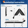 image:imageOutvita Folding Camping Cot Sleeping Bed with Carry Bag Lightweight Portable Cots for Travel Fishing Hiking and Outdoor ActivitiesBlack camping cotmat