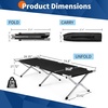 image:imageOutvita Folding Camping Cot Sleeping Bed with Carry Bag Lightweight Portable Cots for Travel Fishing Hiking and Outdoor ActivitiesBlack camping cotmat