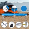 image:imageOutvita Folding Camping Cot Sleeping Bed with Carry Bag Lightweight Portable Cots for Travel Fishing Hiking and Outdoor ActivitiesBlue camping cot