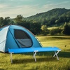 image:imageOutvita Folding Camping Cot Sleeping Bed with Carry Bag Lightweight Portable Cots for Travel Fishing Hiking and Outdoor ActivitiesBlue camping cot