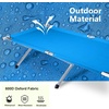 image:imageOutvita Folding Camping Cot Sleeping Bed with Carry Bag Lightweight Portable Cots for Travel Fishing Hiking and Outdoor ActivitiesBlue camping cot