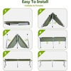 image:imageOutvita Folding Camping Cot Sleeping Bed with Carry Bag Lightweight Portable Cots for Travel Fishing Hiking and Outdoor ActivitiesGreen camping cot