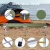 image:imageOutvita Folding Camping Cot Sleeping Bed with Carry Bag Lightweight Portable Cots for Travel Fishing Hiking and Outdoor ActivitiesGreen camping cot