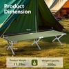 image:imageOutvita Folding Camping Cot Sleeping Bed with Carry Bag Lightweight Portable Cots for Travel Fishing Hiking and Outdoor ActivitiesGreen camping cot