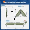image:imageOutvita Folding Camping Cot Sleeping Bed with Carry Bag Lightweight Portable Cots for Travel Fishing Hiking and Outdoor ActivitiesGreen camping cotmat