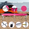 image:imageOutvita Folding Camping Cot Sleeping Bed with Carry Bag Lightweight Portable Cots for Travel Fishing Hiking and Outdoor ActivitiesPink camping cot