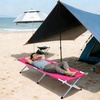 image:imageOutvita Folding Camping Cot Sleeping Bed with Carry Bag Lightweight Portable Cots for Travel Fishing Hiking and Outdoor ActivitiesPink camping cot