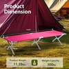 image:imageOutvita Folding Camping Cot Sleeping Bed with Carry Bag Lightweight Portable Cots for Travel Fishing Hiking and Outdoor ActivitiesPink camping cot