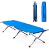 Blue camping cot
