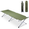 Green camping cot