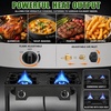 image:imageOutvita 3 Burner Propane Gas Stove for Outdoor Cooking 225000 BTU  Camping Cooker with Windscreen for Cooking BBQ Baking Turkey FryingDouble Burners