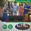 image:imageOutvita 3 Burner Propane Gas Stove for Outdoor Cooking 225000 BTU  Camping Cooker with Windscreen for Cooking BBQ Baking Turkey FryingDouble BurnersWindscreen