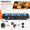 image:imageOutvita 3 Burner Propane Gas Stove for Outdoor Cooking 225000 BTU  Camping Cooker with Windscreen for Cooking BBQ Baking Turkey FryingFour Burners