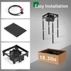 image:imageOutvita 3 Burner Propane Gas Stove for Outdoor Cooking 225000 BTU  Camping Cooker with Windscreen for Cooking BBQ Baking Turkey FryingSingle Burner