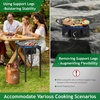 image:imageOutvita 3 Burner Propane Gas Stove for Outdoor Cooking 225000 BTU  Camping Cooker with Windscreen for Cooking BBQ Baking Turkey FryingSingle Burner