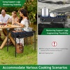 image:imageOutvita 3 Burner Propane Gas Stove for Outdoor Cooking 225000 BTU  Camping Cooker with Windscreen for Cooking BBQ Baking Turkey FryingThree BurnersWindscreen