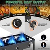 image:imageOutvita 3 Burner Propane Gas Stove for Outdoor Cooking 225000 BTU  Camping Cooker with Windscreen for Cooking BBQ Baking Turkey FryingThree BurnersWindscreen