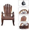 image:imageOutvita Wooden Rocking Chair for Garden Patio Backyard Porch Dark BrownCarbonized